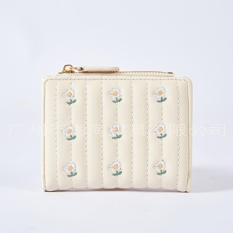 Women's Floral Zipper Card Holder & Coin Purse – Short and Simple Design for Summer