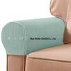 Plaid Stretch Sofa Armrest Cover: Thickened, Anti-Dirt, Solid Color Protector.