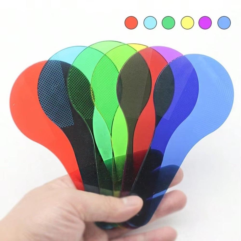 6Pcs Translucent Optics Color Filter Plate Set Montessori Science Teaching Supplies Students