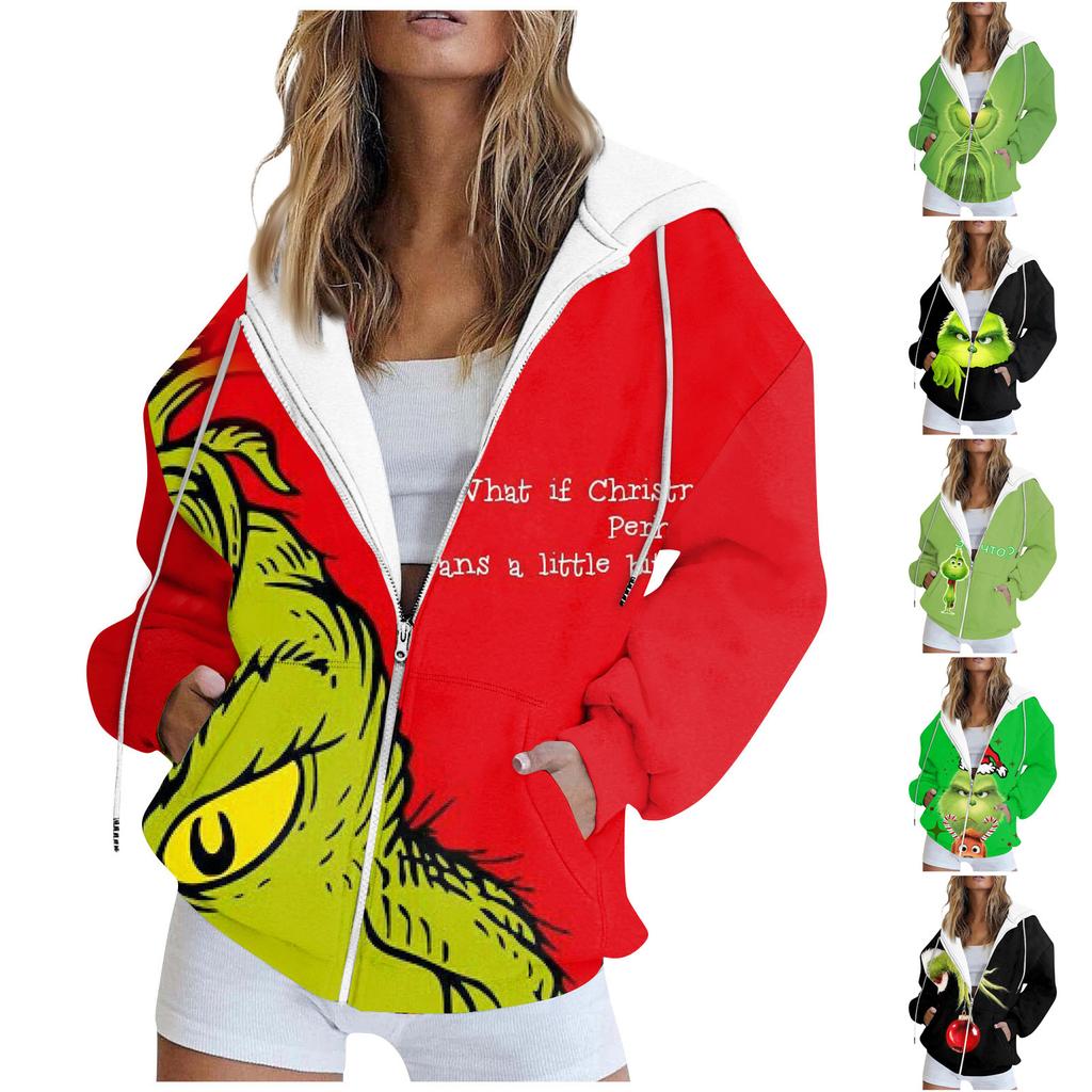 Unisex Zipper Sweater Coat Printed Fashion Hooded Sweater