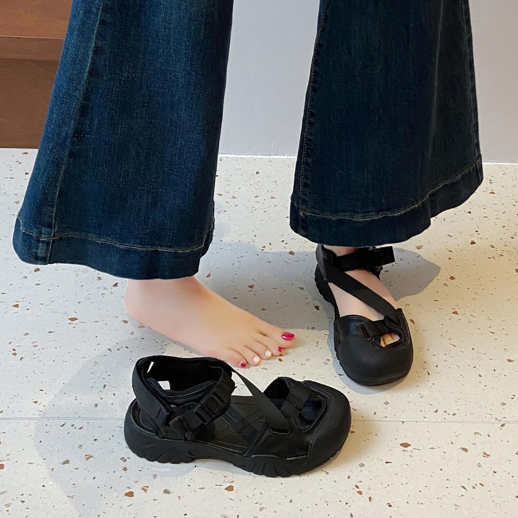 Casual Women's Shoes 2025 New Sports and Leisure Fashion Bag Head Sandals Wear Soft-soled Beach Shoes Casual Sandals Women