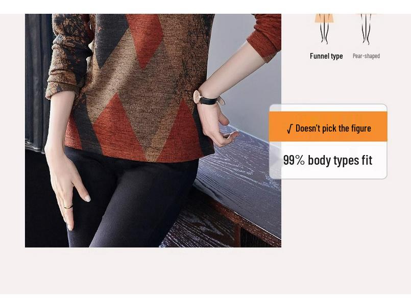 Women's Fleece-Lined Half-High Collar Long-Sleeve Top for Autumn/Winter 2026