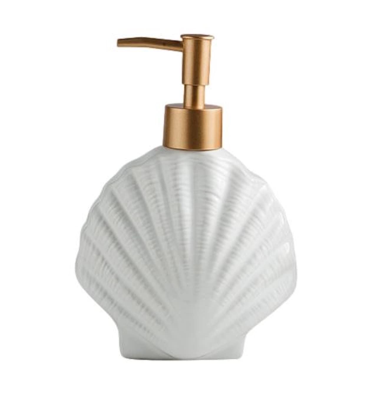 Queen-b Soap Dispenser, Seashell Refillable Bottle, Stylish Nordic Starfish Mediterranean Design for Shampoo, Conditioner, Hand Washing, Hand Soap, an