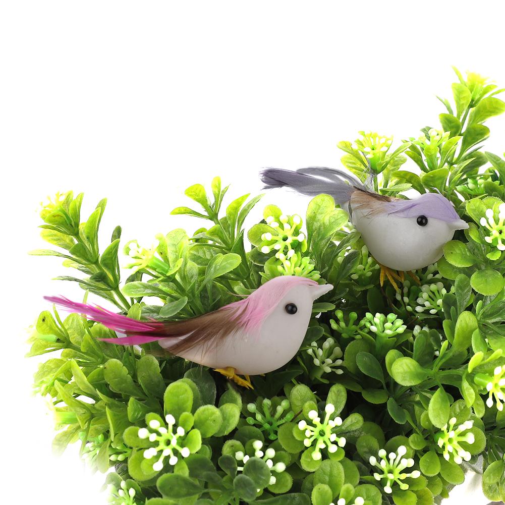 24pcs Simulation Bird Ornament Colorful Exquisite Lifelike Mini Artificial Foam Bird Decoration for