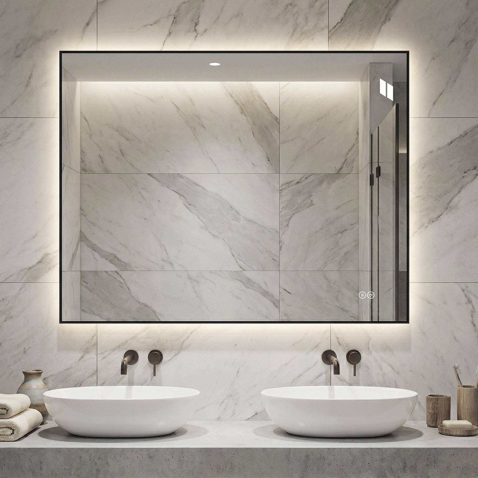 LED Bathroom Mirror 70x90 cm with