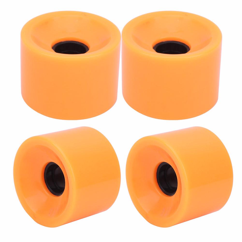 4PCS Set Skateboard High Elastic Colorful PU Wheel Accessory for Most SkateboardsOrange