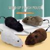 Plush Wind-up Mouse Cat Teaser - Self-entertaining Running Toy for Cats