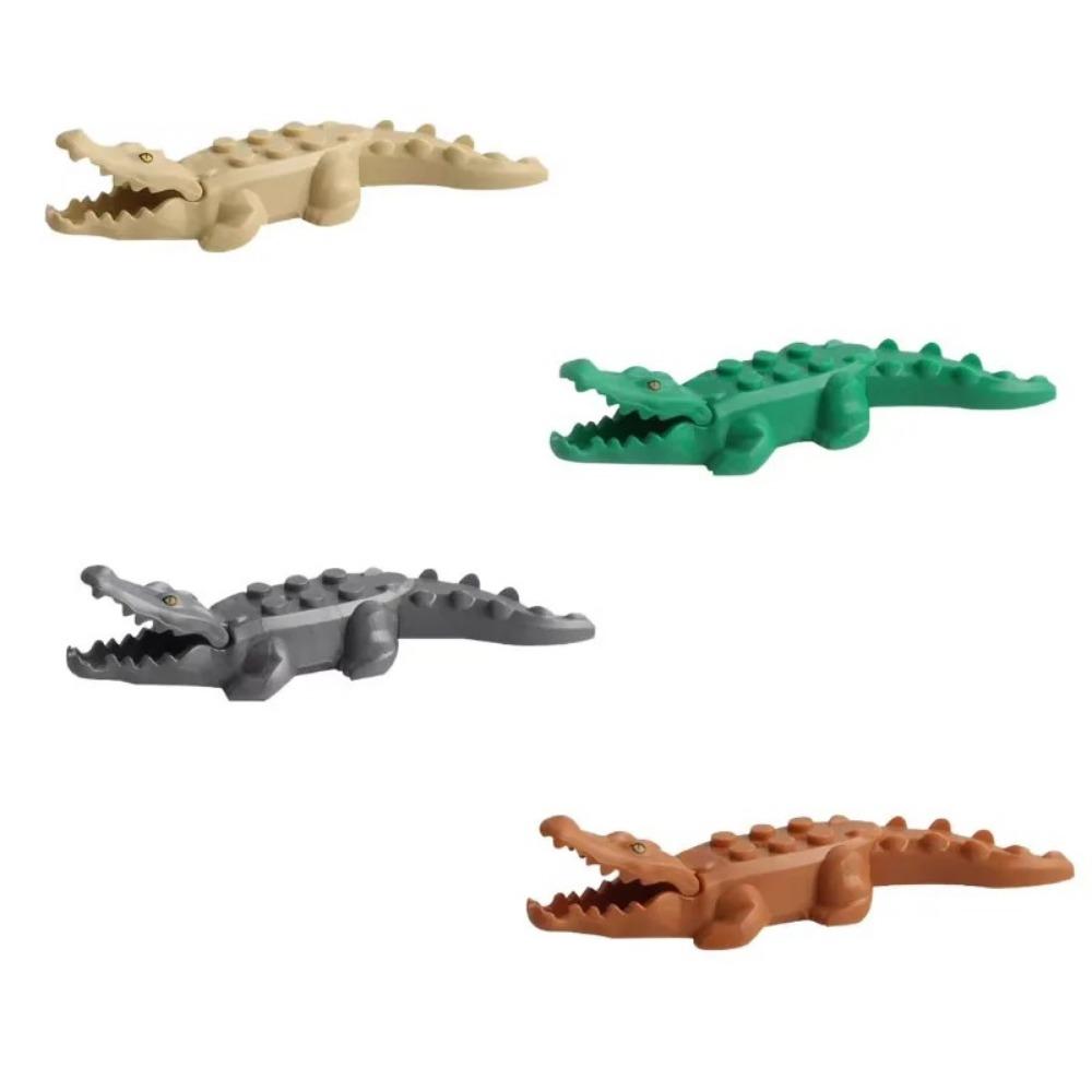 MOC Mittelalterliche Bausteine Figur Zubehör Zoo Afrikanischer Elefant Kamel Hirsch Wolf Krokodil Kriegspferd Mini Ziegel Spielzeug Geschenk R058
