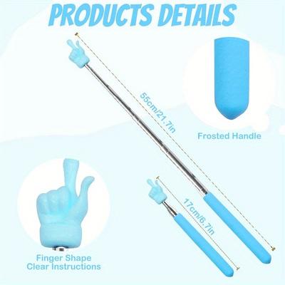 3Pcs Telescopic Teachers Pointer, Extendable Hand Pointer Finger Pointer Stick, Mini Retractable Classroom Pointer