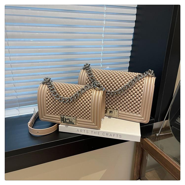 Borsa a tracolla monospalla estate nuova moda versatile borsa a catena romboidale per mamme alla moda, borsa in gelatina