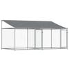 Vidaxl Dog Cage, With Roof and Door, Grey, 4X2X2 M, Steel