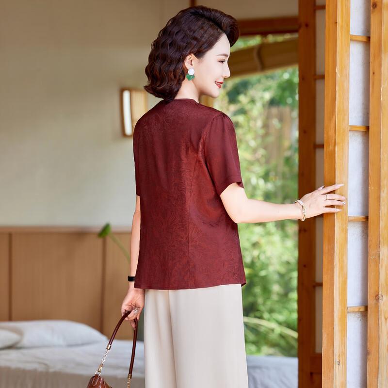 Elegant Women's National Style Summer Two-Piece Set