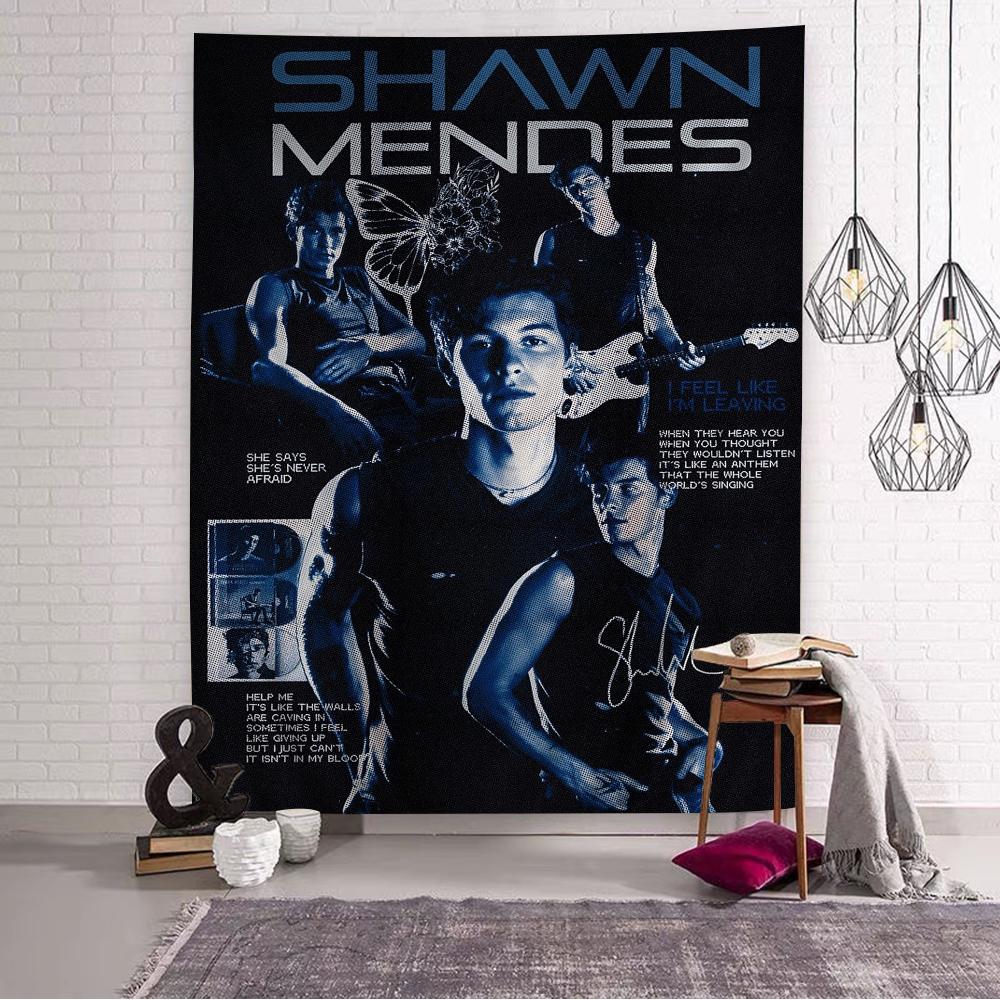 Zpěvák Shawn Mendes Hippie Nástěnné Tapiserie Umění Sci-Fi Místnost Domácí Dekorace Kawaii Dekorace Místnosti
