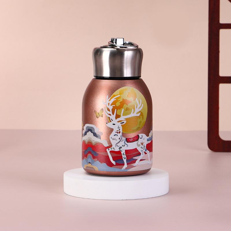 300Ml Portable Pocket Cup Insulated Cup Outdoor With Lifting Ring Double-Layer Vacuum Handy Cup Stainless Steel Insulated Cups