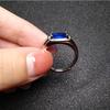 Buyee 925 Sterling Silver Male Ring Finger Blue Crystal Ring for Men Fashion Wedding Fine Jewelry Circle Gift
