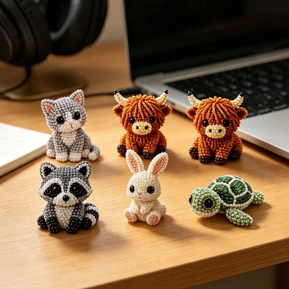 DIY Animals Beadwork Crafts Kit Educational Handcraft Jewelry Making Set Kids Toy