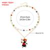 Christmas gemstone necklace cartoon happy child tag choker necklace new year gift