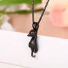 Simple Cute Cat Dangle Necklace for Women Daily Casual Party Jewelry Lover Birthday Gift
