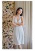 Women's Retro Princess Lace Camisole Dress with Built-in Bra - Spring/Summer Nylon Mesh Pajamas