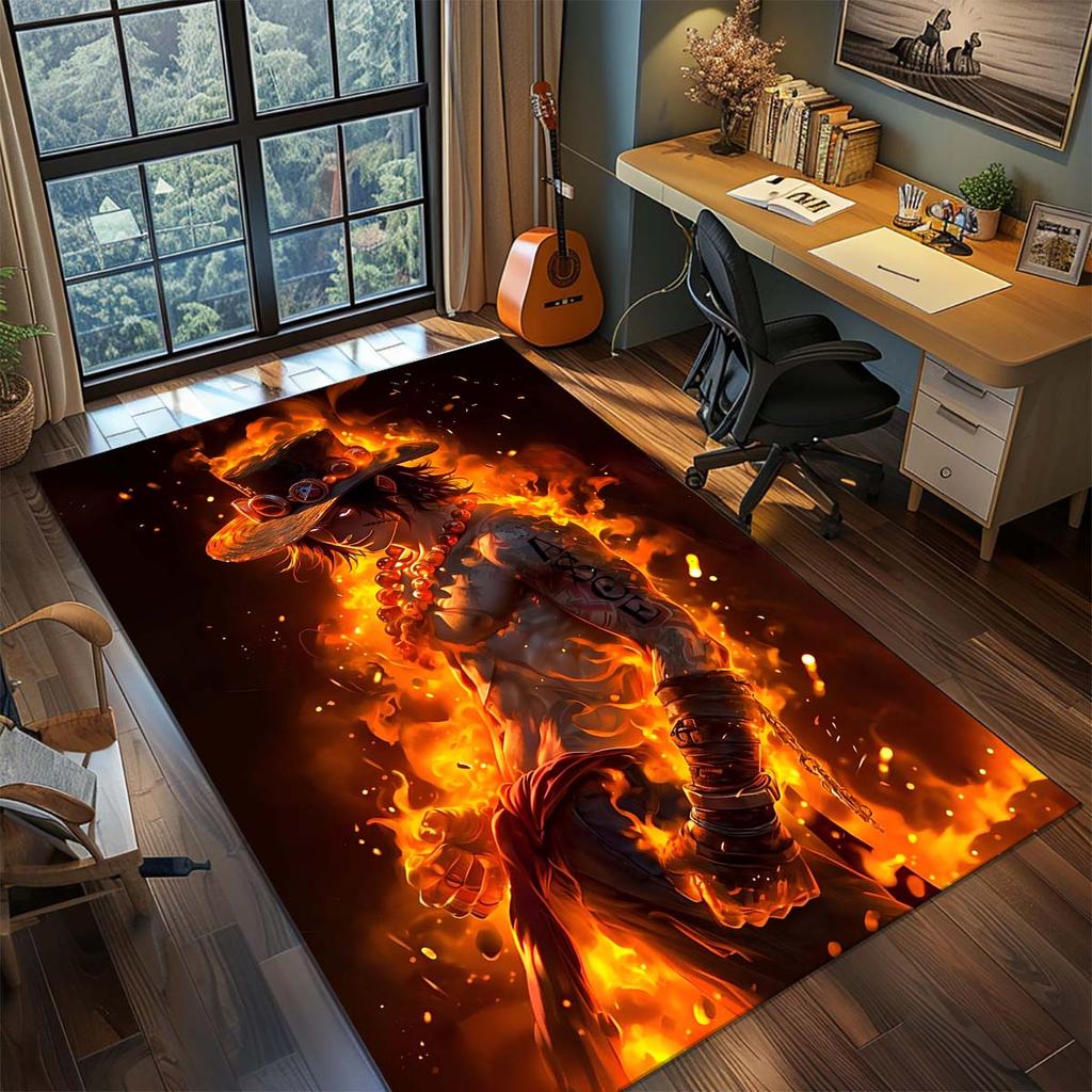 One Piece Anime Rug Carpet Large Area Rug Non Slip Washable Floor Mat Gamer Room Bedroom Home Decor -QJY