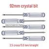 Transparenter Kristall 92mm Schraubendreher, 2,5/3,0mm Kreuzschlitz & Schlitz, Demontagewerkzeug für Möbel
