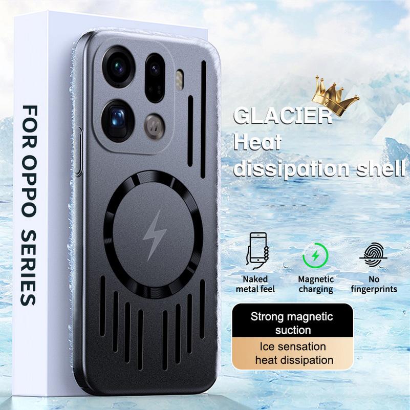 

Hollow Back Plate Heat Dissipation Magnetic Suction Phone Case for OPPO Find X9 Pro find x9 X8 Pro Reno 14 pro Protect Cover OPPO Reno14