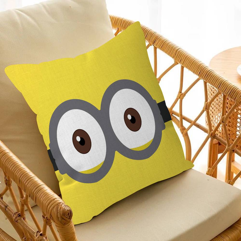 Cartoon M-Minions Cute Funny Pillow Cushion Cover Pillowcase Living Room Sofa Home Decor Customized