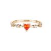 Bar Ring Love Ring Fairy Wind Elegant Red Zircon Peach Heart Ring Romantic Heart Index Finger Ring