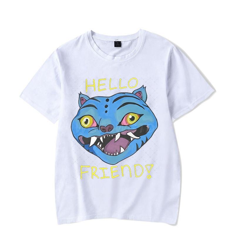 New T-shirt KPop Demon Hunters Cartoon Tiger Short-sleeved Tops Summer Men Women Clothes Anime Graphic Korean Style T-shirt