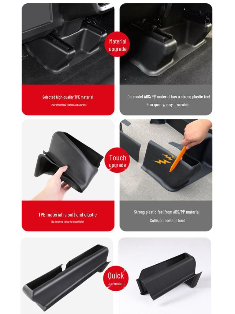 TPE Seat Bottom Corner Protector & Rear Door Sill Strip for Tesla Model Y Interior