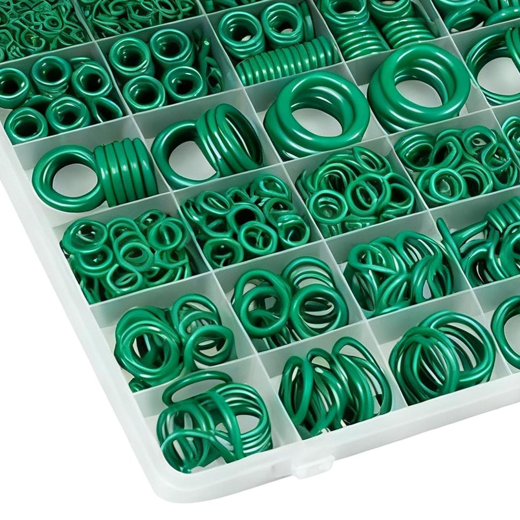 Air Conditioning O Ring Kit 595 Pieces Wear Resistant Rubber Car Repair Accessories Seal Rubber O Rings Assortment Set For