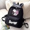Large Capacity Schoolbag with Shoulder Strap; Student Three-piece Pencil Case Set