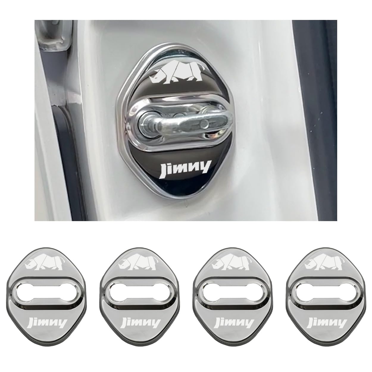 

Haoshilianfa Накладки на дверные скобы для нового Suzuki Jimny JB64 и Jimny Sierra из нержавеющей стали, легко устанавливаемый комплект из 4 штук JB74, накладки, установка,