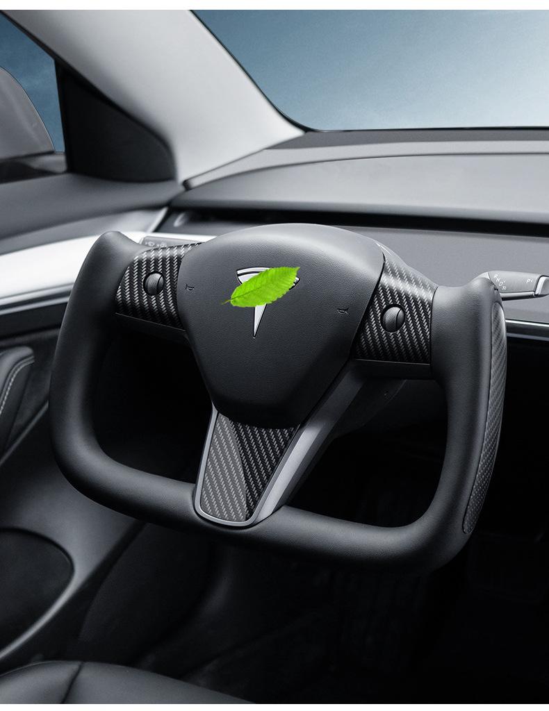 Model 3/Y Custom Alcantara Carbon Fiber Heated Tesla Yoke Steering Wheel