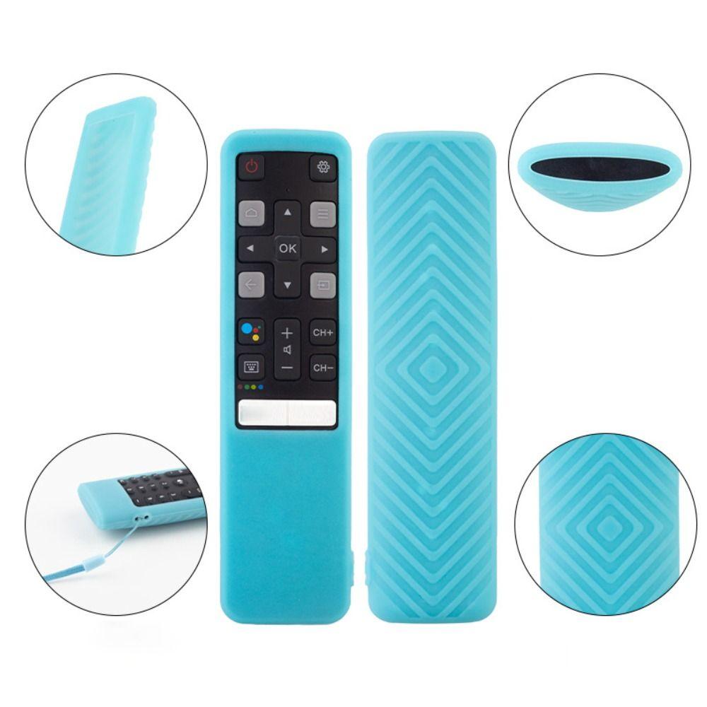 Silicone Remote Control Sleeve Anti-fall Waterproof Case Full Protective Cover for TCL RC802V