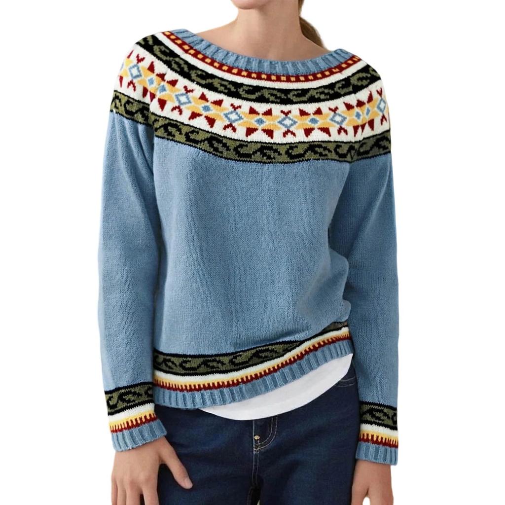 Women's Long Sleeve Crewneck Pullover Top for Casual Everyday Wear and Fall Layering