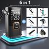 Tragbare kabellose Luftpumpe für Autoreifen-Aufblasgerät mit LED-Licht, Akku mit großer Kapazität, USB-C-Schnellladung, elektrische Pumpe