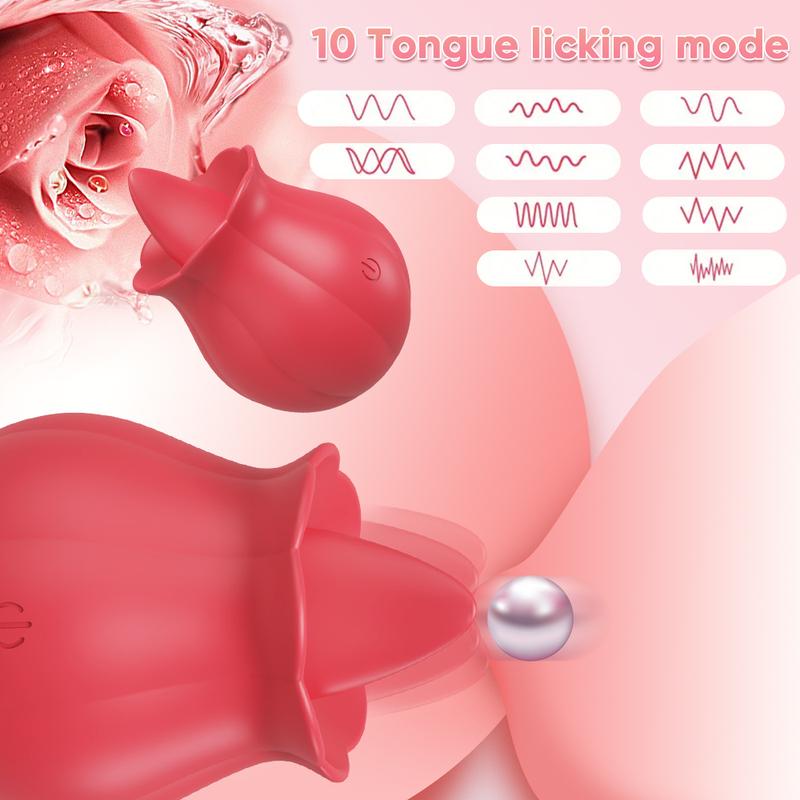 Tongue Licking Vibrator for Women Powerful Female Rose-toy Oral Nipple Clitoris Clit Stimulator Massager Adults Goods Sex Toys
