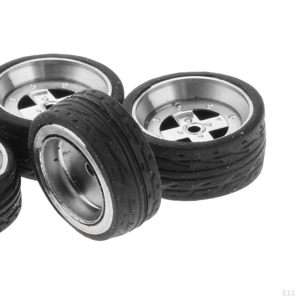 1:64 Scale Diecast Car Wheel And Tire Combo