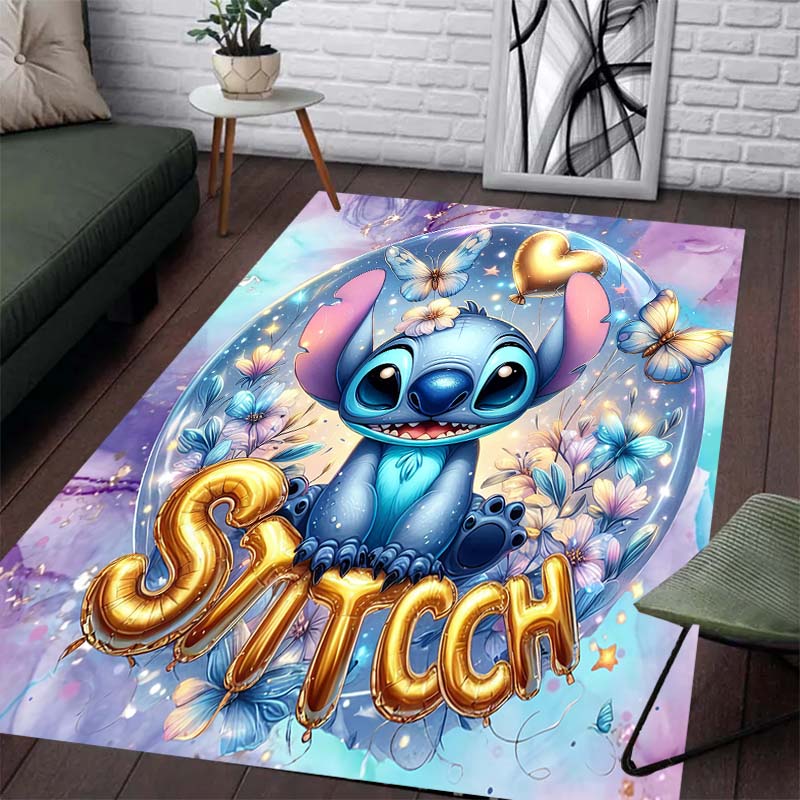 Tappeto con Fantasia Stitch Carino - Antiscivolo per Cucina, Tappeto da Esterno, Decorazione per Casa e Camera da Letto, Regalo di Compleanno
