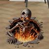 Halloween Wall Stickers 3D Effect Broken Wall Zombies Broken Wall Floor Stickers Pvc Self-adhesive Bedroom Living Room Horror