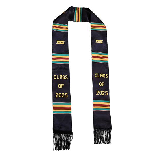 Kente Graduation Stole Class of 2025 Celebrate Culture with The African Graduation Sash for Black Men Women