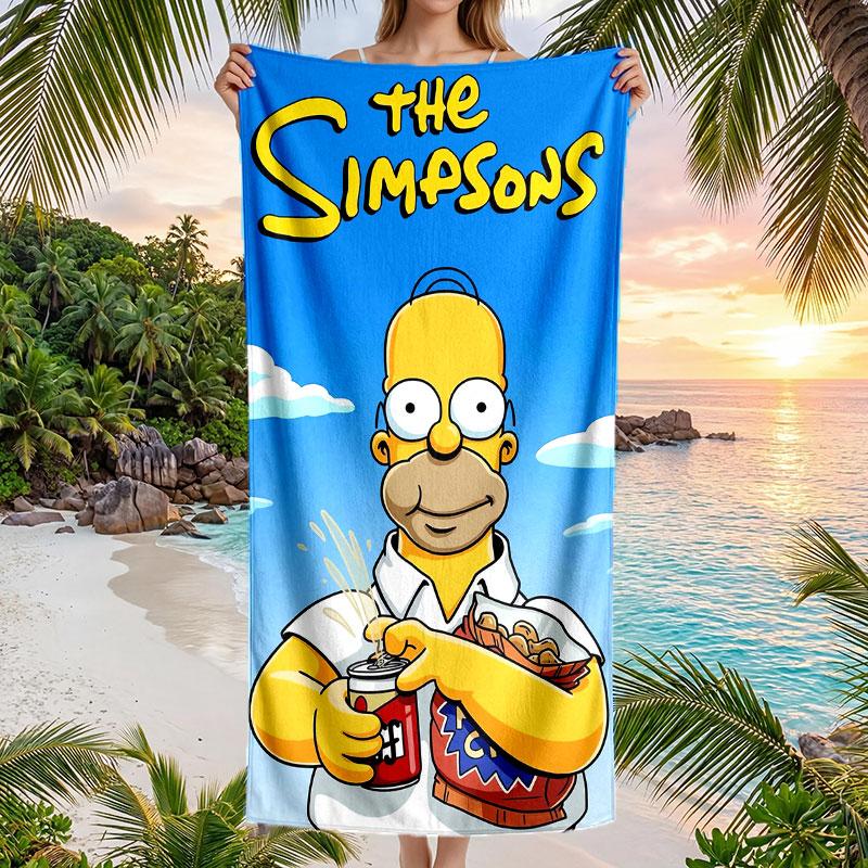 Large Beach Towel Quick Dry Absorbent Towel For Beach IndoorThe Simpsons