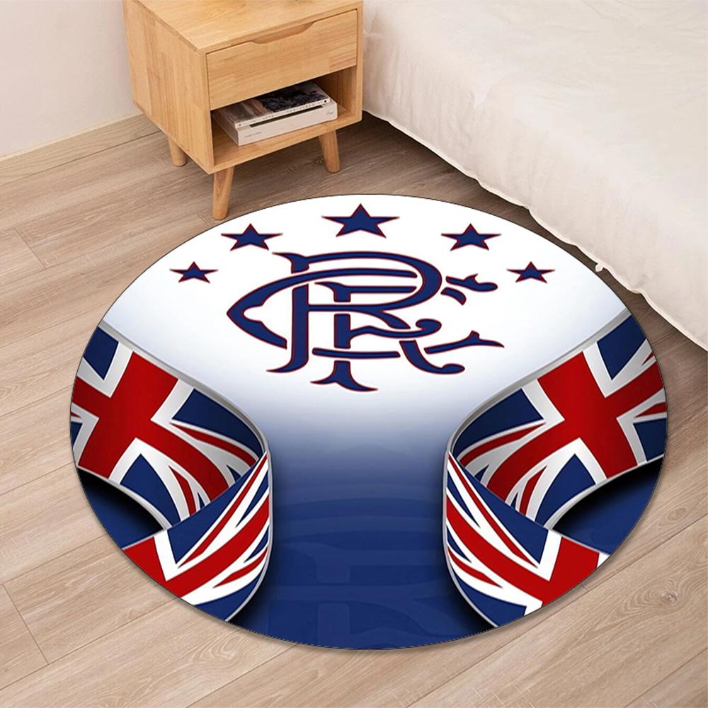 Rangers F.C Printed Round Rug Carpet Chair Rug Area Rug Entryway Doormats,for Office Chair Living Room Bedroom Kitchen Room.
