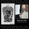 Japanese Traditional Tattoo Waterproof Sticker: Men's Long-lasting Floral Arm Pattern.