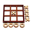 Wooden Tic Tac Toe Board Game Puzzle Toys for Party Family Fun Entertainment Parent Child Interaction Chess Best Gifts