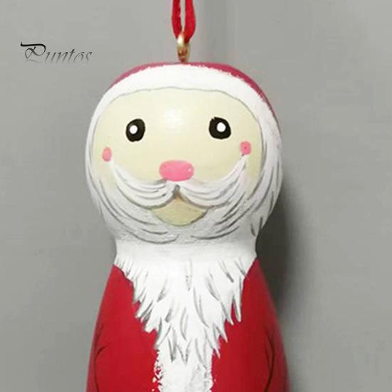 2Pcs/Set Christmas Santa Hanging Decoration Wood Crafts Reusable Holiday Decor Xmas Tree Grandpa Granny Ornament Pendant Party Supplies Gift
