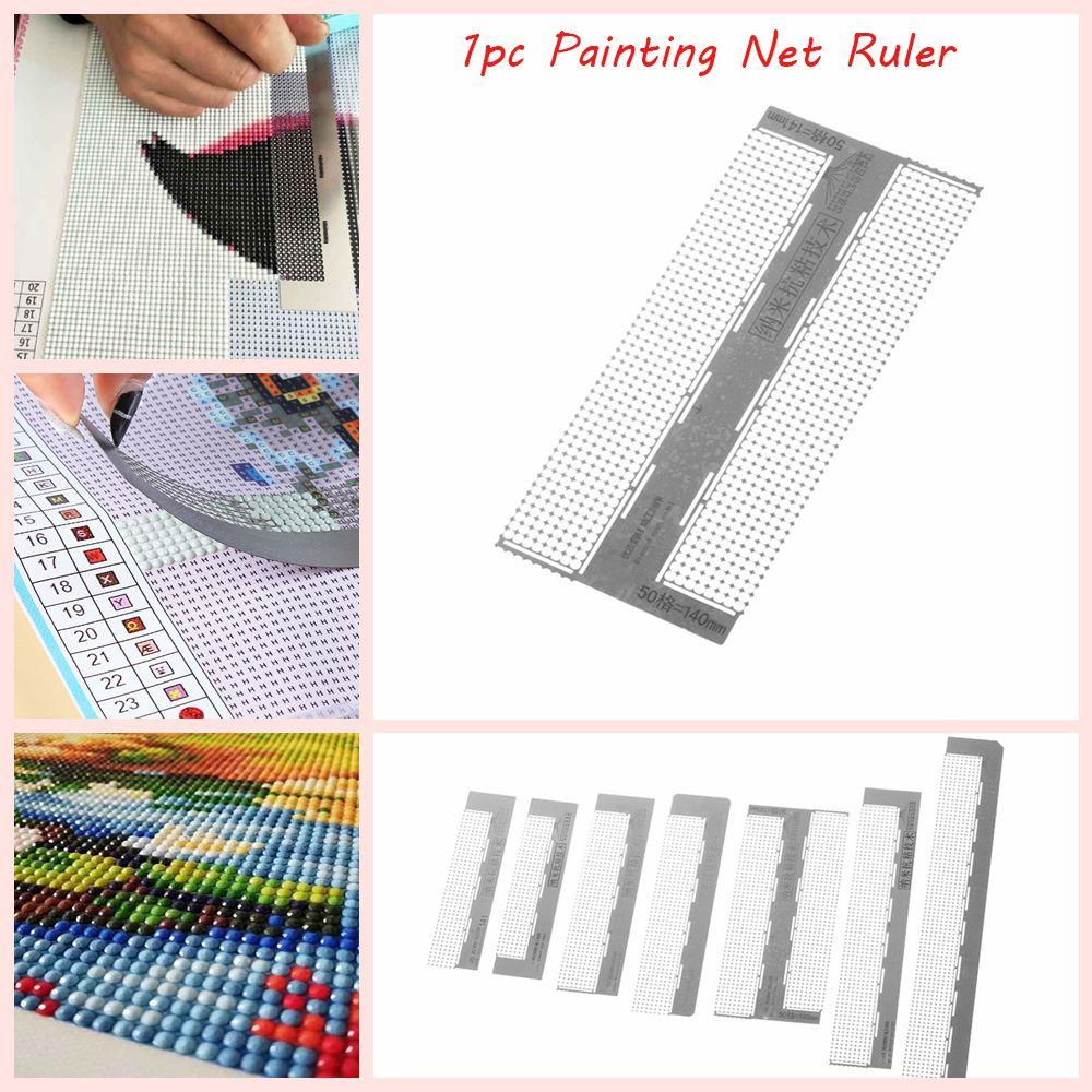 

140mm DIY Embroidery Neat Necklace Dotting Drilling Tools Net Ruler Mesh Model Diamond Painted 360holes-141mm