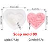 3D Love Rose Silicone Soapr Molds DIY Wedding Valentine's Day Heart Rose I Love U Silicone Soap Candle Mold Craft Art Candle