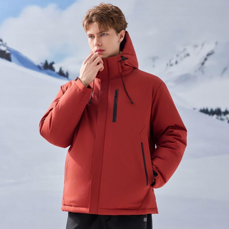 Mens Winter Hooded Down Jacket Warm Thick Casual Outdoor Parka Youth 85-90% White Duck 600 Fill Power
